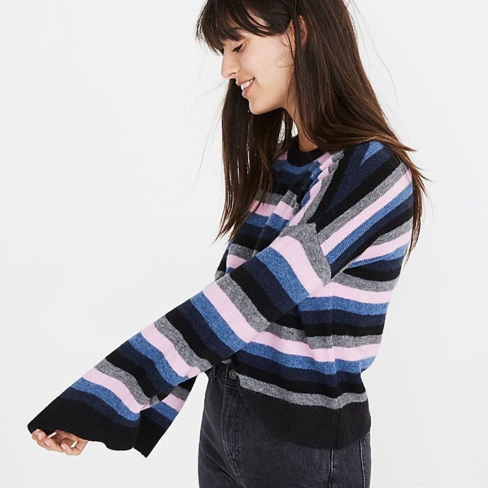 Madewell Cardiff Striped Crewneck Sweater (XS)